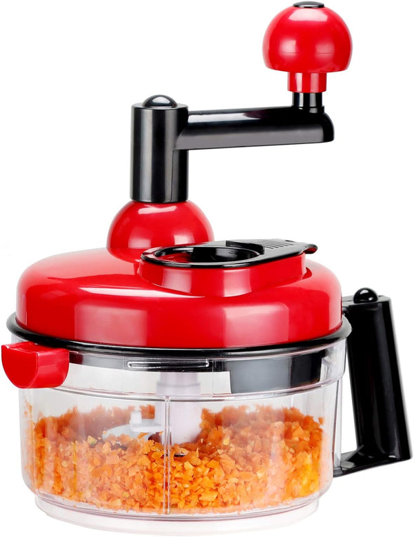 Onion Chopper Food Chopper- Hand Crank Food Processor Chops chili, Vegetable, Nuts, Fruits, Salad with a Egg Separator